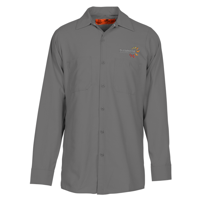 Custom Red Kap Industrial Long Sleeve Work Shirt