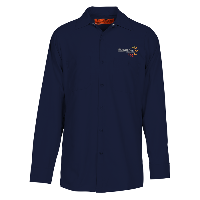 Custom Red Kap Industrial Long Sleeve Work Shirt