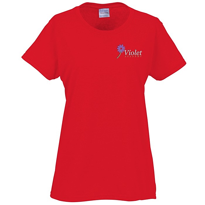 Custom Gildan Heavy Cotton T-Shirt - Ladies' - Embroidered