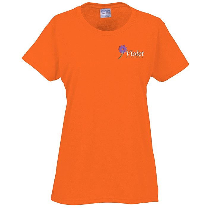Custom Gildan Heavy Cotton T-Shirt - Ladies' - Embroidered