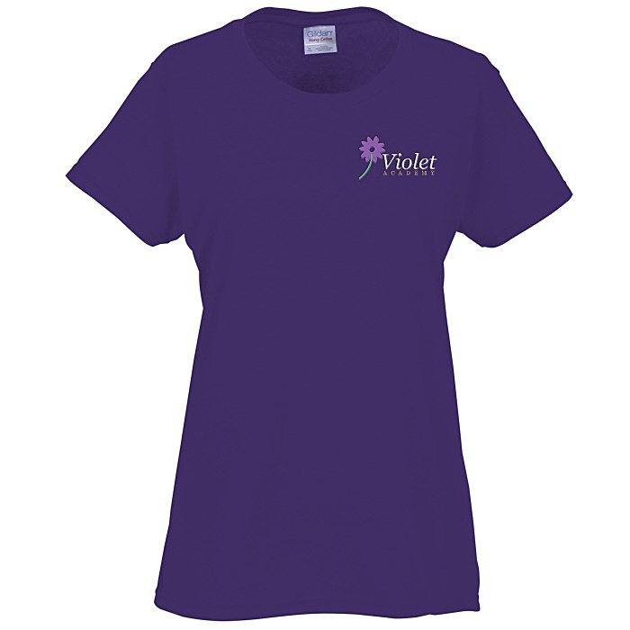 Custom Gildan Heavy Cotton T-Shirt - Ladies' - Embroidered