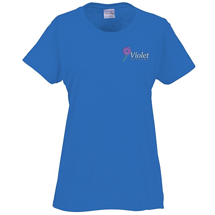 Custom Gildan Heavy Cotton T-Shirt - Ladies' - Embroidered