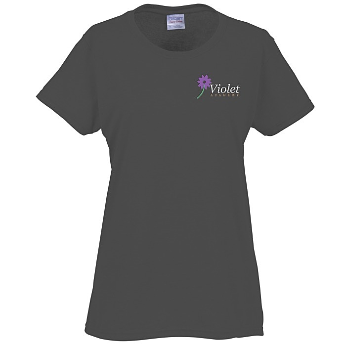 Custom Gildan Heavy Cotton T-Shirt - Ladies' - Embroidered