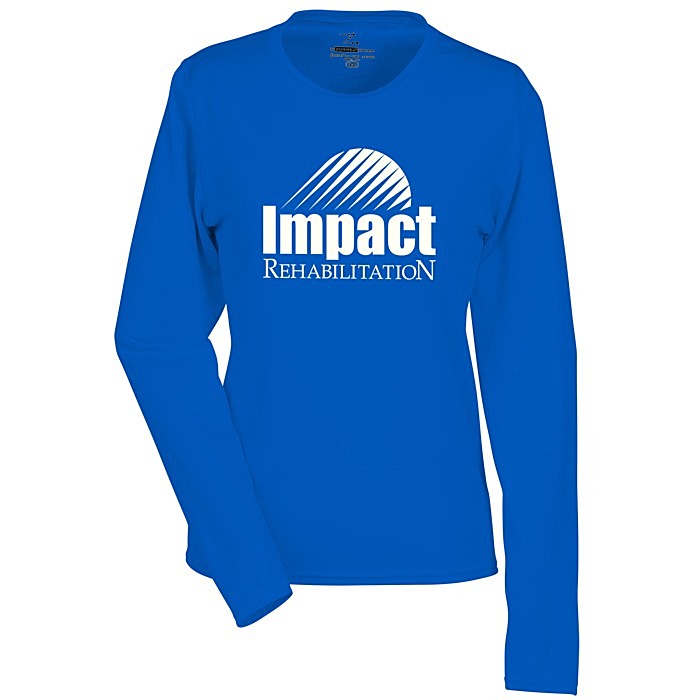 Custom Boston Long Sleeve Training Tech Tee - Ladies' - Screen