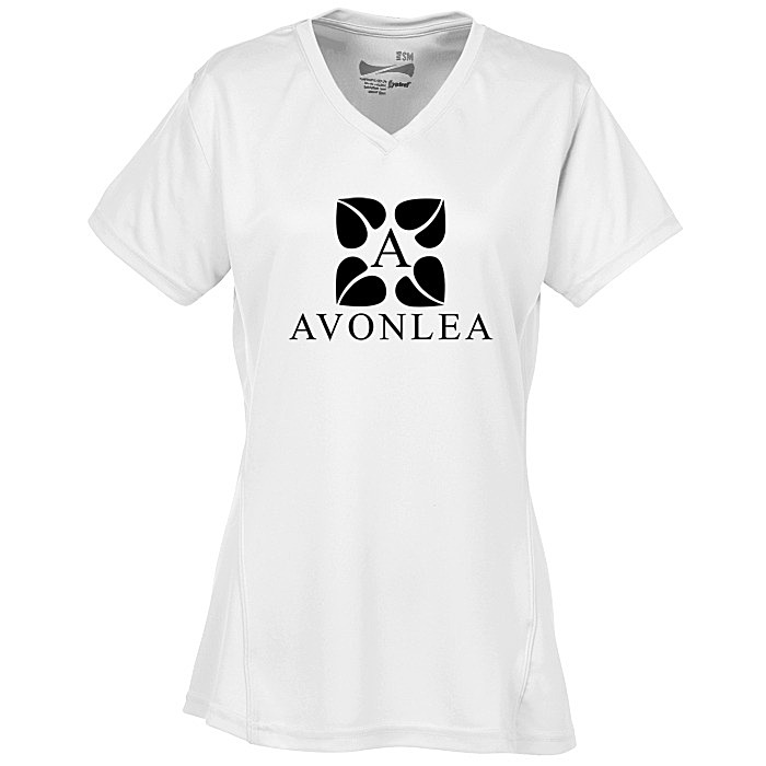 Custom Boston V-Neck Training Tech Tee - Ladies' - Screen