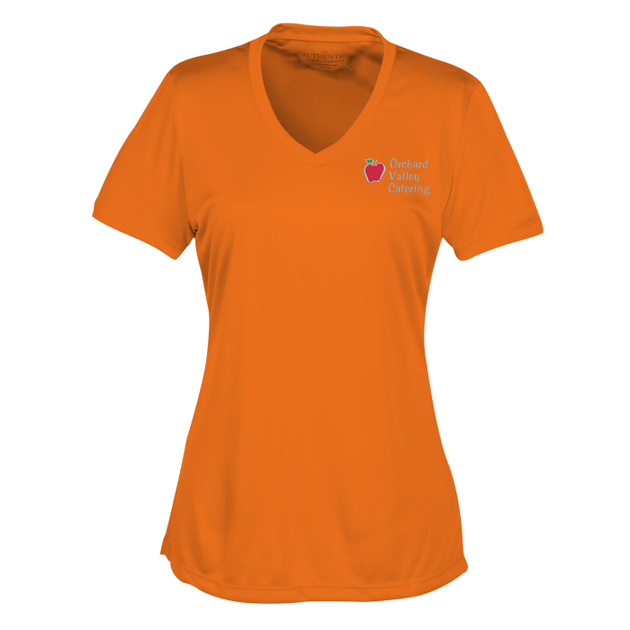 Custom Pro Team Moisture Wicking V-Neck Tee - Ladies' - Embroidered