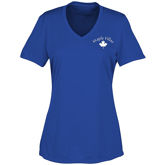 Custom Pro Team Moisture Wicking V-Neck Tee - Ladies' - Screen