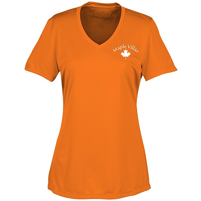 Custom Pro Team Moisture Wicking V-Neck Tee - Ladies' - Screen