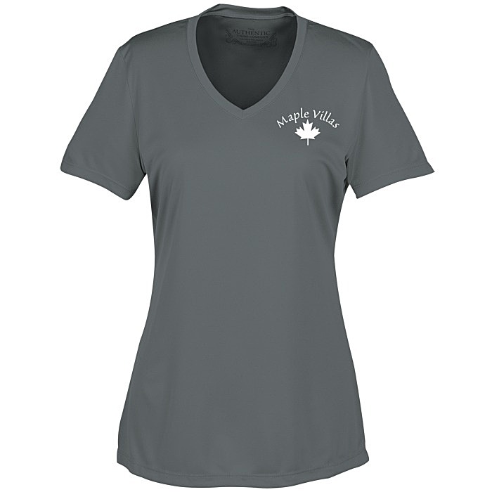 Custom Pro Team Moisture Wicking V-Neck Tee - Ladies' - Screen