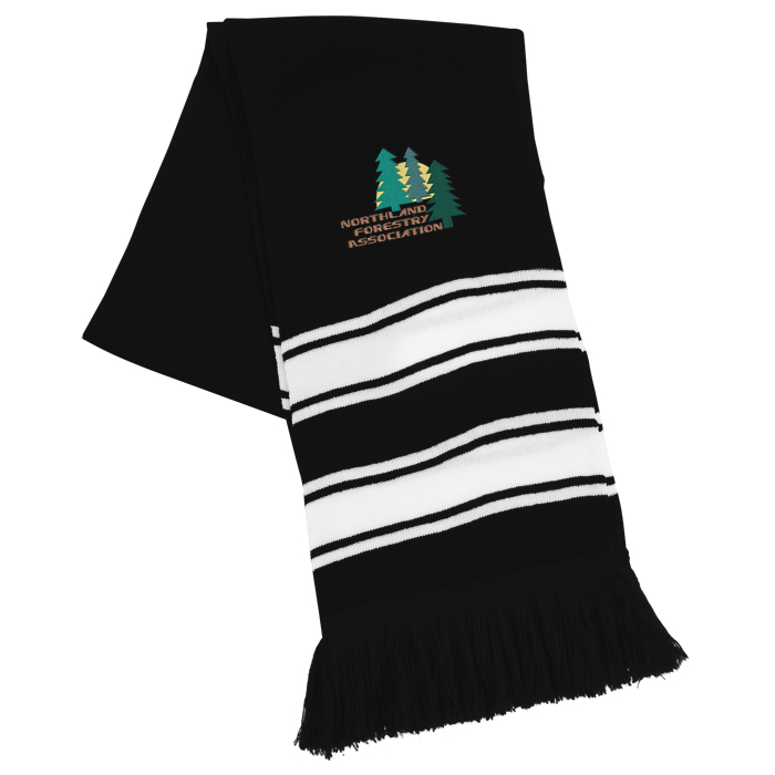 Custom Fringed Scarf with Stripes