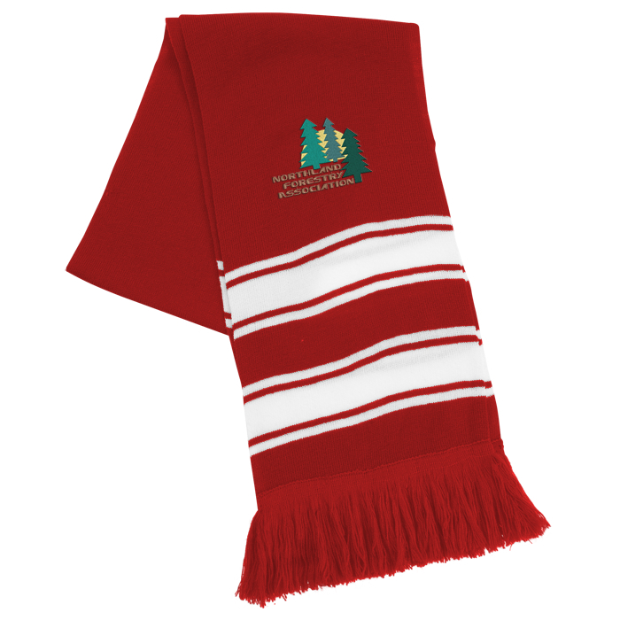 Custom Fringed Scarf with Stripes