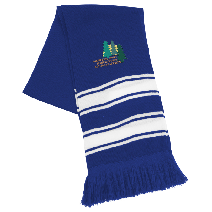Custom Fringed Scarf with Stripes