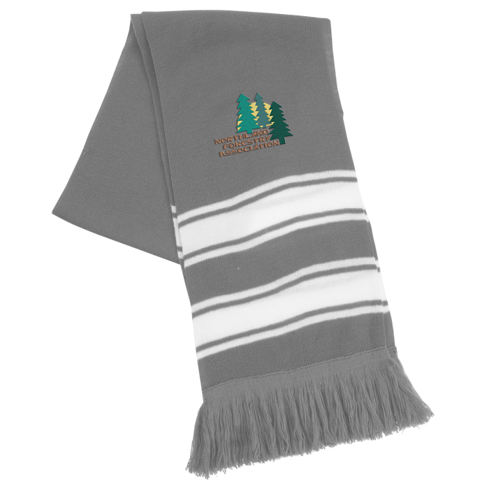 Custom Fringed Scarf with Stripes