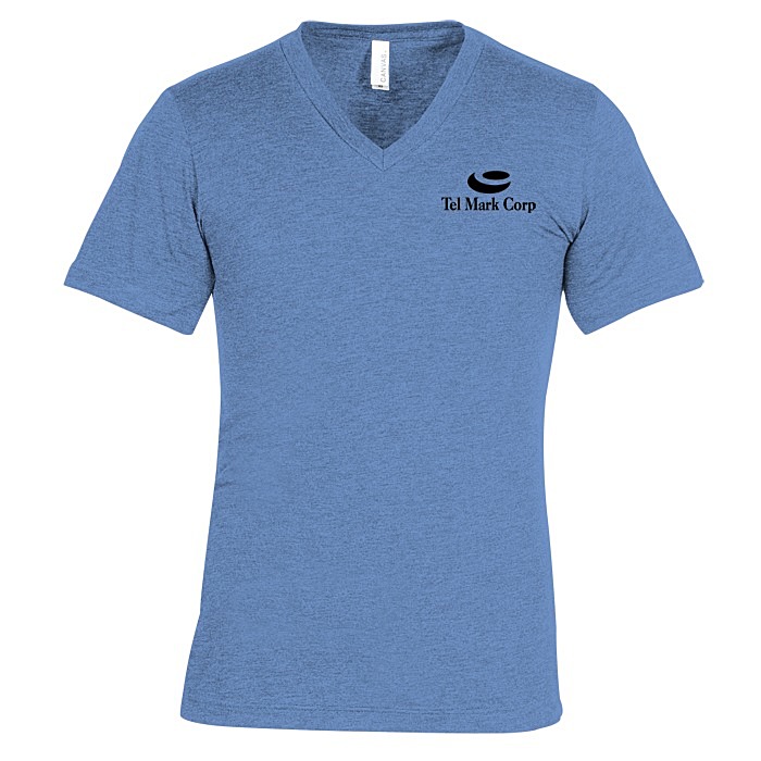 Custom Bella+Canvas Tri-Blend V-Neck T-Shirt - Men's - Screen