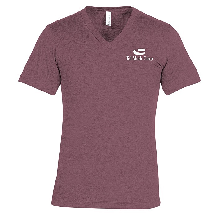 Custom Bella+Canvas Tri-Blend V-Neck T-Shirt - Men's - Screen