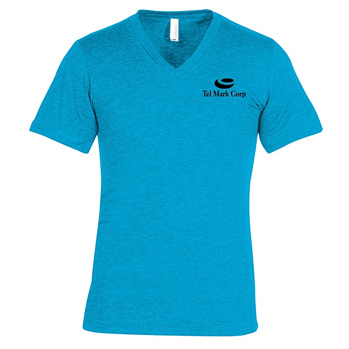 Custom Bella+Canvas Tri-Blend V-Neck T-Shirt - Men's - Screen
