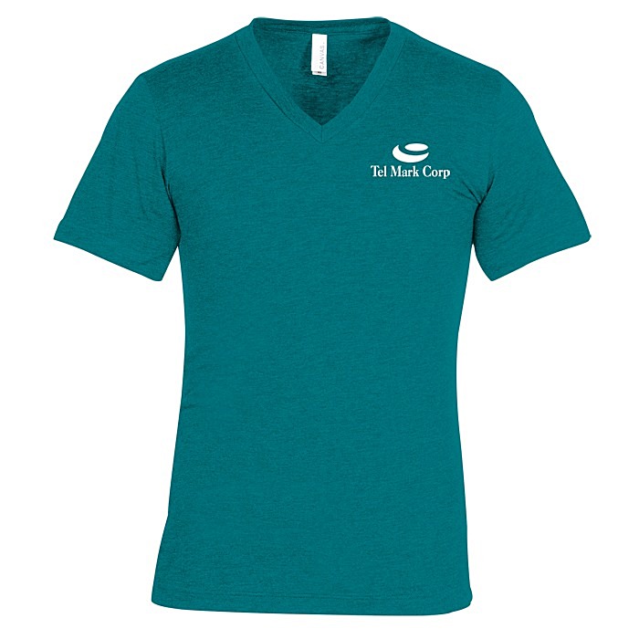 Custom Bella+Canvas Tri-Blend V-Neck T-Shirt - Men's - Screen