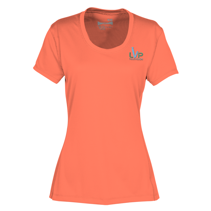 Custom Popcorn Knit Performance Tee - Ladies' - Embroidered