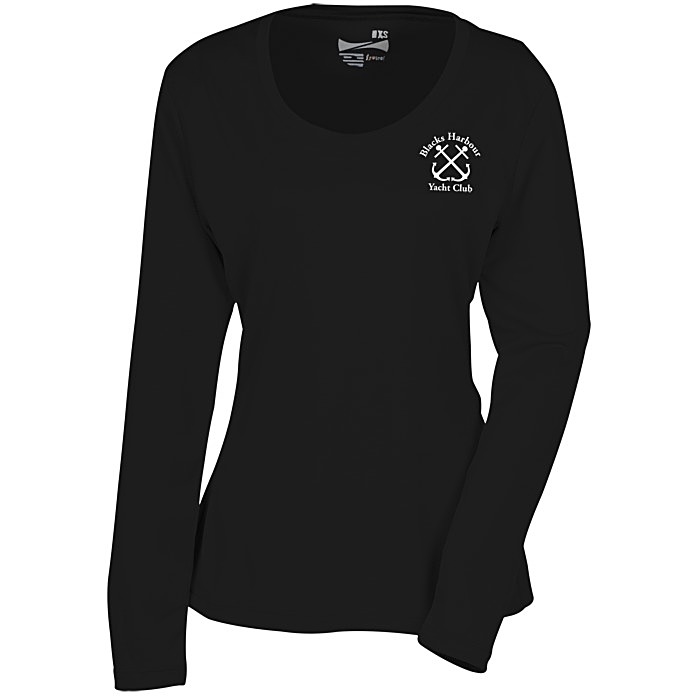 Custom Popcorn Knit Performance Long Sleeve Tee - Ladies' - Screen