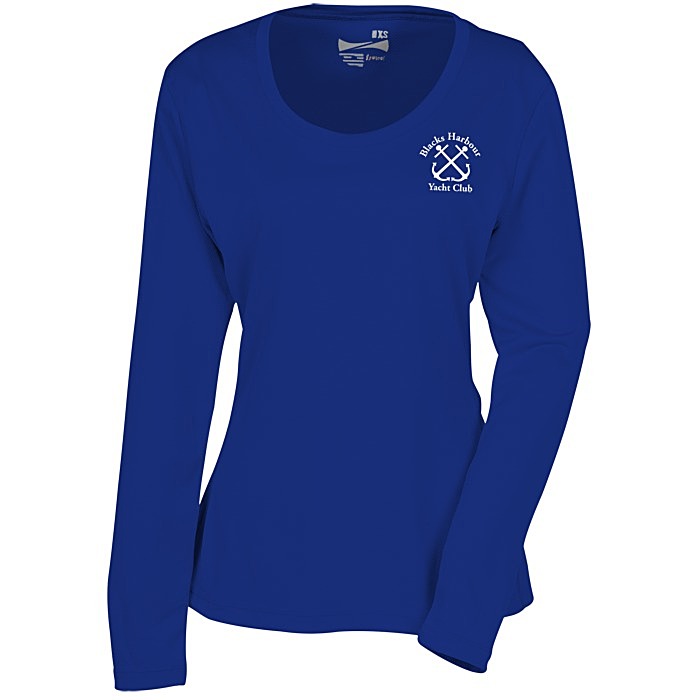 Custom Popcorn Knit Performance Long Sleeve Tee - Ladies' - Screen