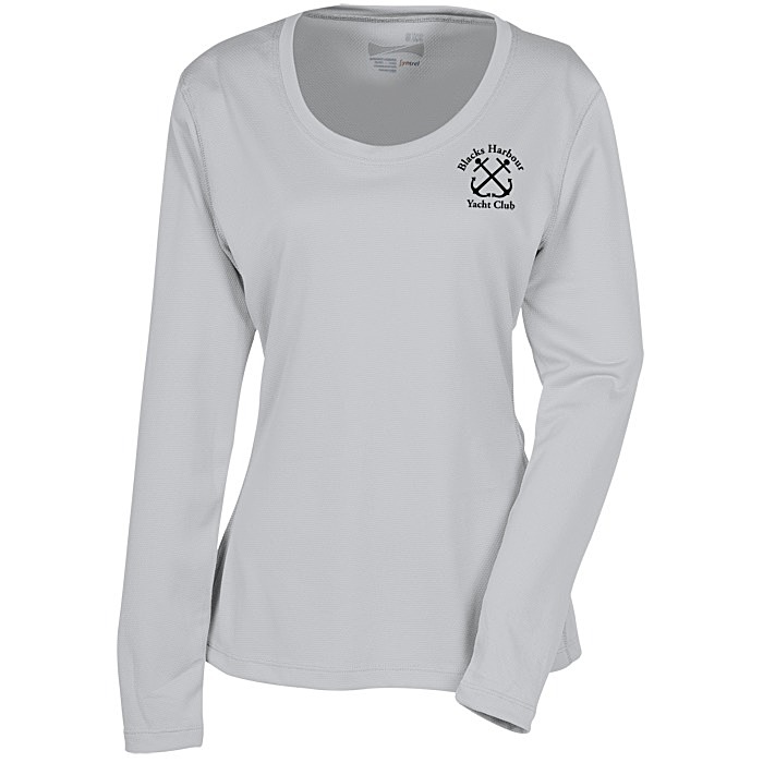 Custom Popcorn Knit Performance Long Sleeve Tee - Ladies' - Screen