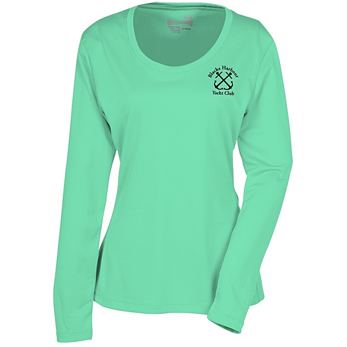 Custom Popcorn Knit Performance Long Sleeve Tee - Ladies' - Screen