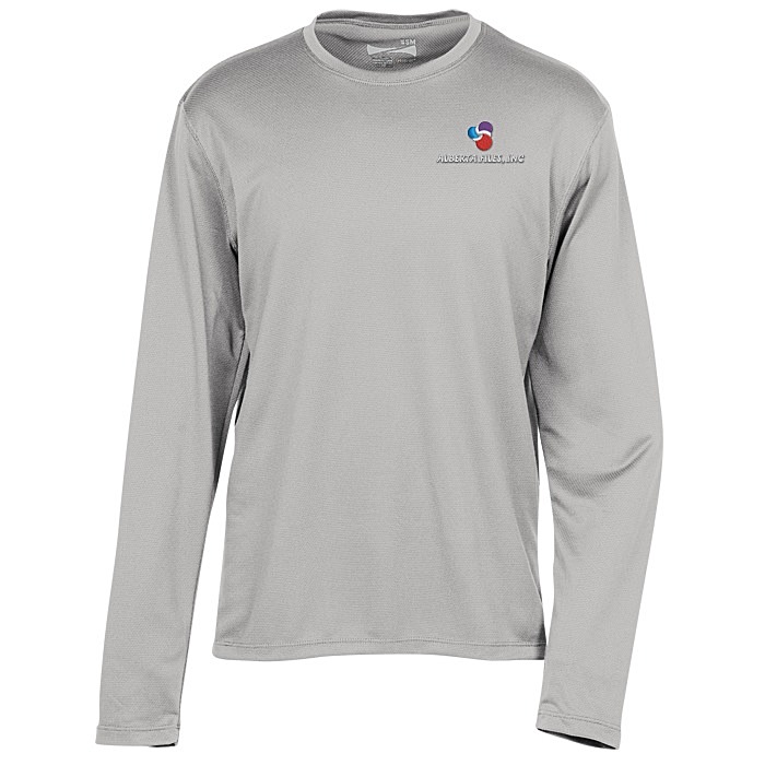 Custom Popcorn Knit Performance Long Sleeve Tee - Men's - Embroidered
