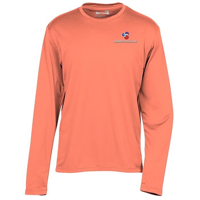 Custom Popcorn Knit Performance Long Sleeve Tee - Men's - Embroidered