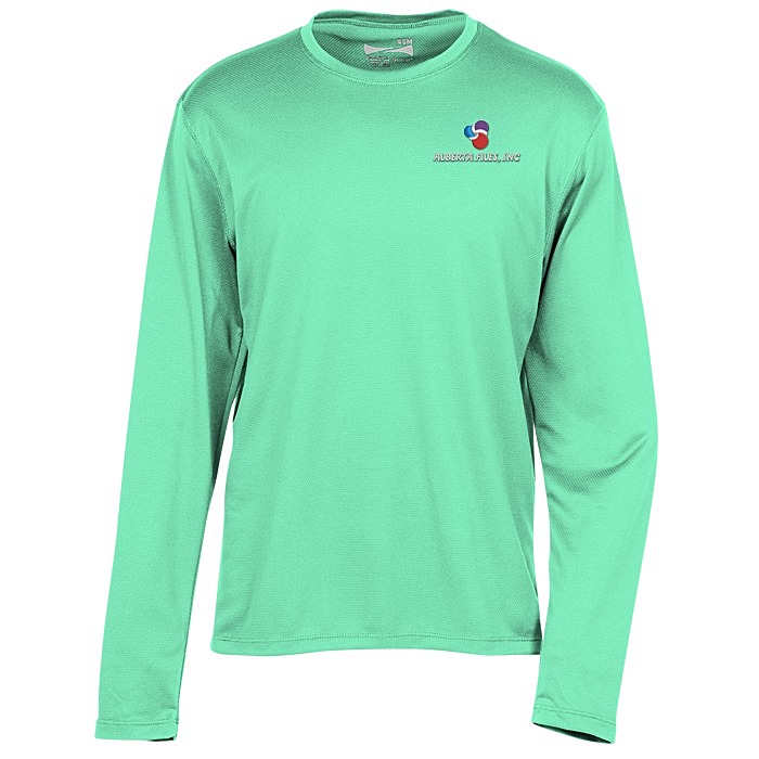 Custom Popcorn Knit Performance Long Sleeve Tee - Men's - Embroidered