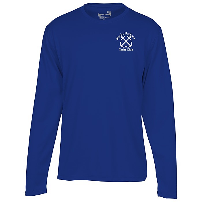 Custom Popcorn Knit Performance Long Sleeve Tee - Men's - Screen