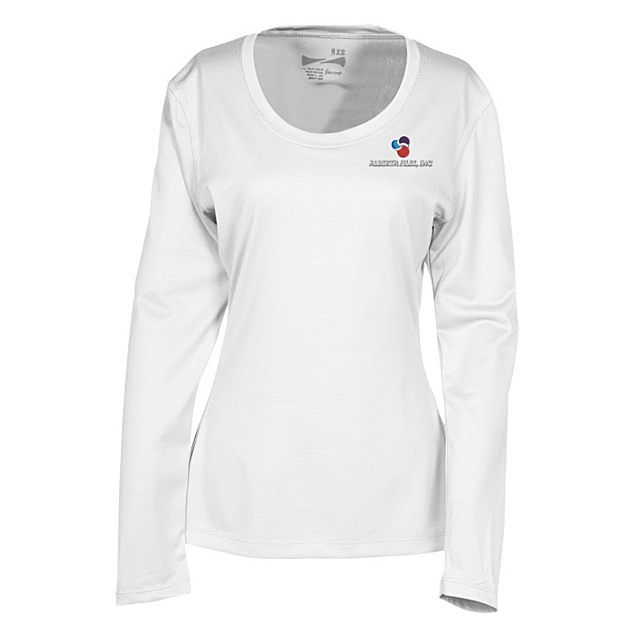 Custom Popcorn Knit Performance Long Sleeve Tee - Ladies' - Embroidered