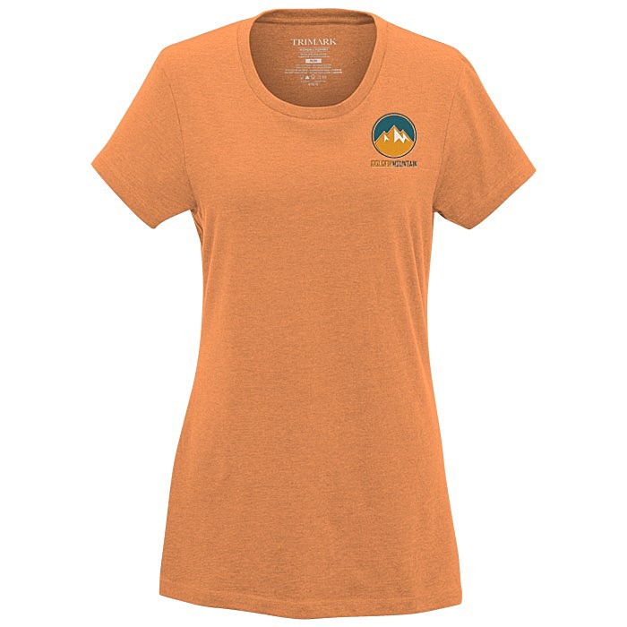 Custom Bodie Heathered Blend Tee - Ladies' - Embroidered