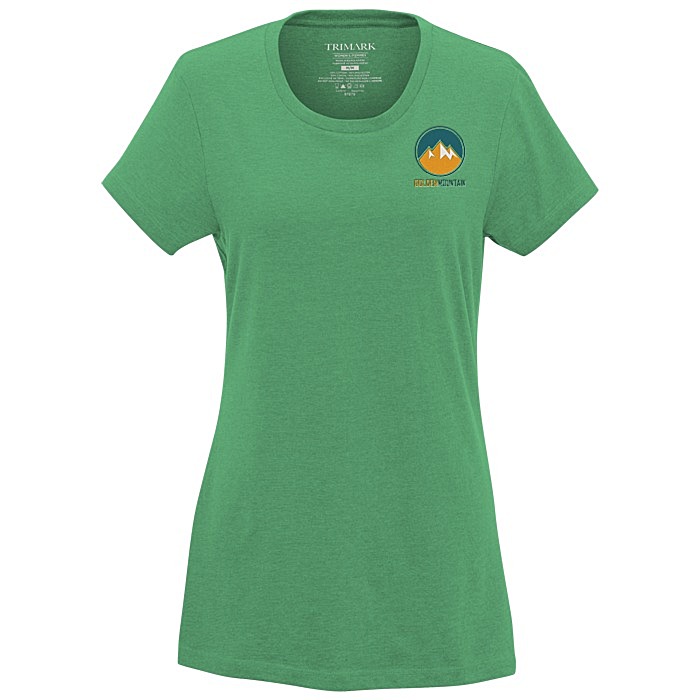 Custom Bodie Heathered Blend Tee - Ladies' - Embroidered