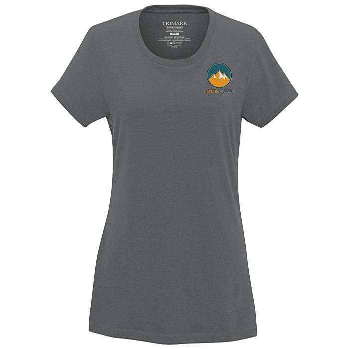 Custom Bodie Heathered Blend Tee - Ladies' - Embroidered