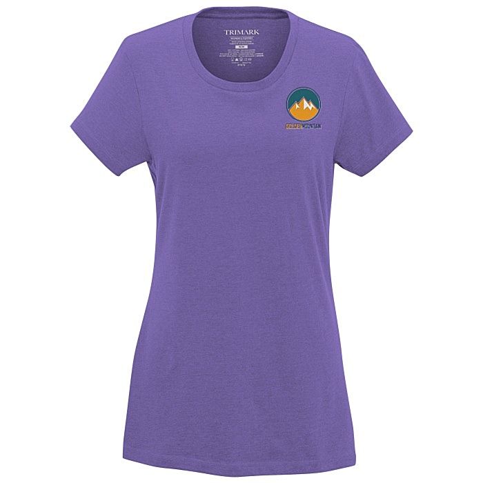 Custom Bodie Heathered Blend Tee - Ladies' - Embroidered