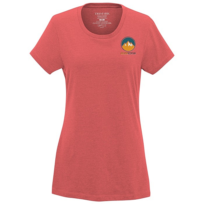 Custom Bodie Heathered Blend Tee - Ladies' - Embroidered