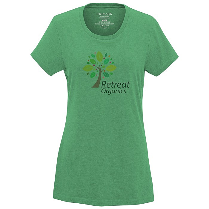 Custom Bodie Heathered Blend Tee - Ladies' - Full Colour