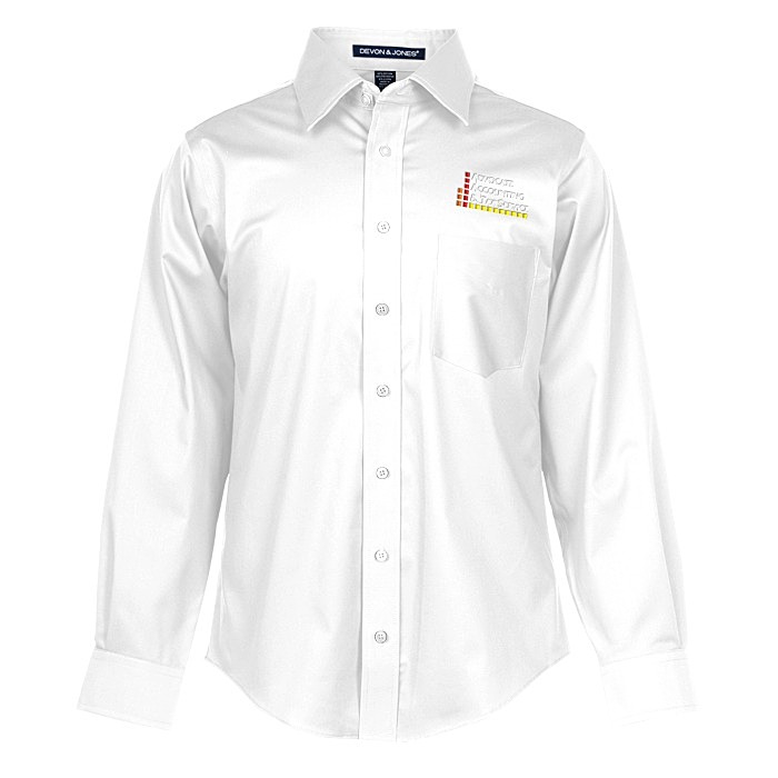 Custom Crown Collection Solid Stretch Twill Shirt - Men's