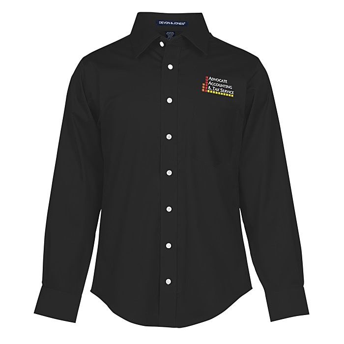 Custom Crown Collection Solid Stretch Twill Shirt - Men's