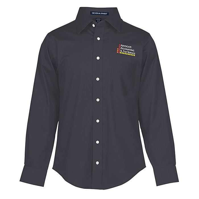 Custom Crown Collection Solid Stretch Twill Shirt - Men's