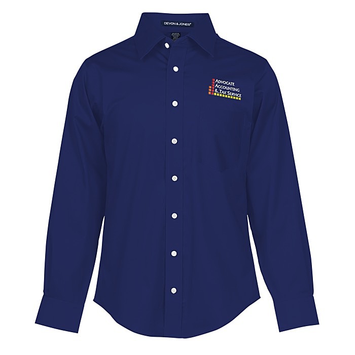 Custom Crown Collection Solid Stretch Twill Shirt - Men's
