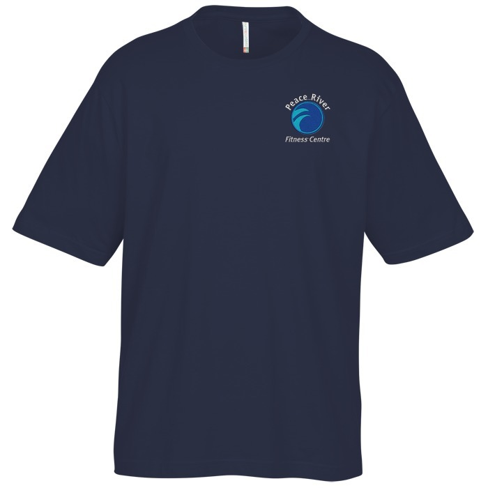Custom Euro Spun Cotton T-Shirt - Men's - Embroidered