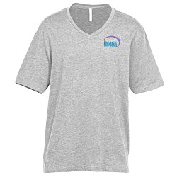 Custom Euro Spun Cotton V-Neck T-Shirt - Men's - Embroidered