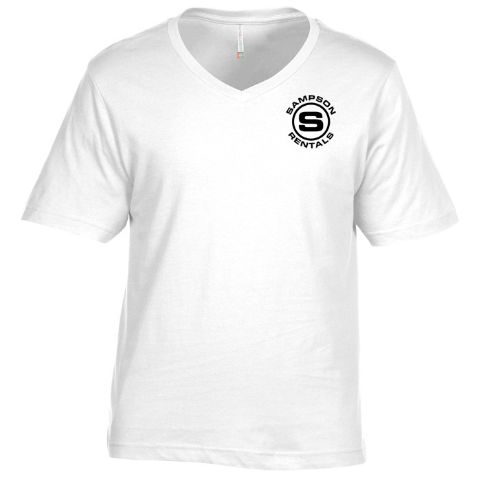 Custom Euro Spun Cotton V-Neck T-Shirt - Men's - Screen
