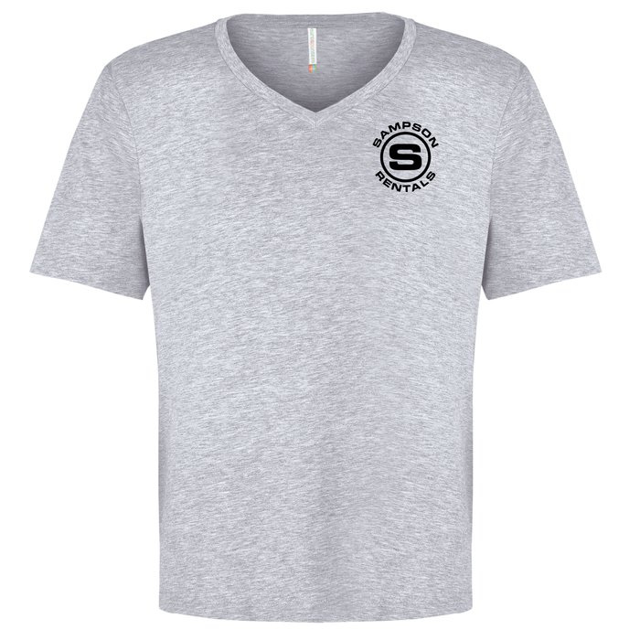 Custom Euro Spun Cotton V-Neck T-Shirt - Men's - Screen