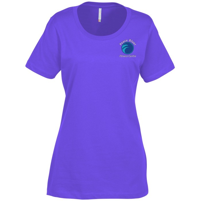 Custom Euro Spun Cotton T-Shirt - Ladies' - Embroidered