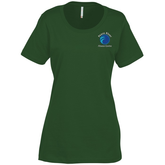 Custom Euro Spun Cotton T-Shirt - Ladies' - Embroidered