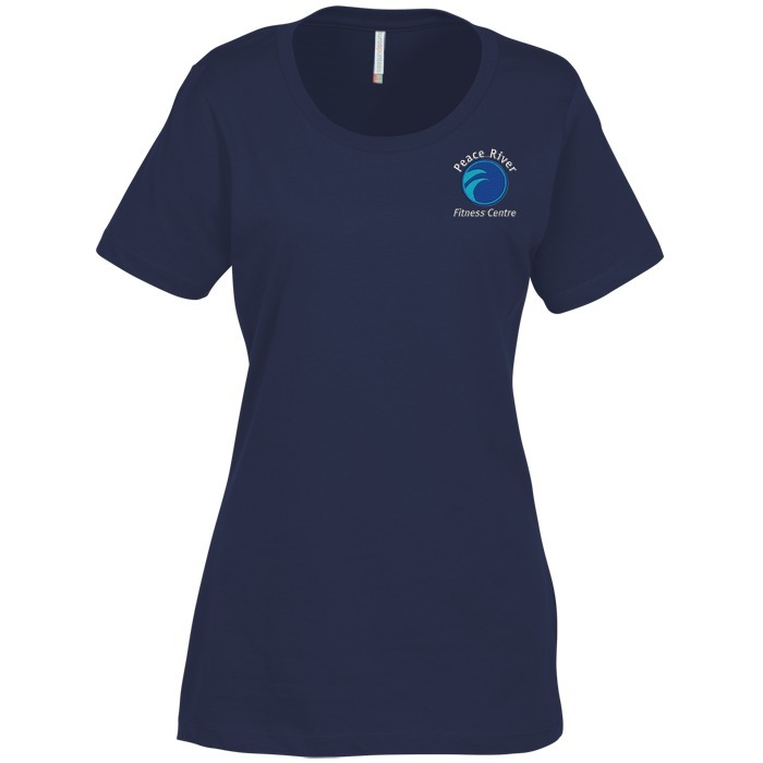 Custom Euro Spun Cotton T-Shirt - Ladies' - Embroidered