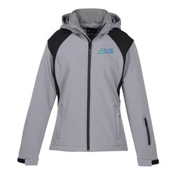 Custom Contrasting Colour Hooded Soft Shell Jacket - Ladies'