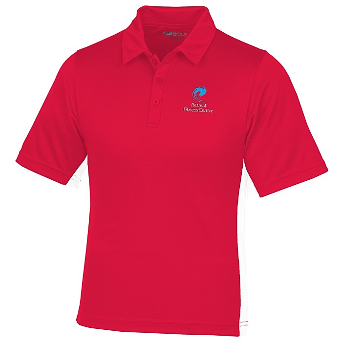 Custom Side Swipe Colourblock Performance Polo - Men's